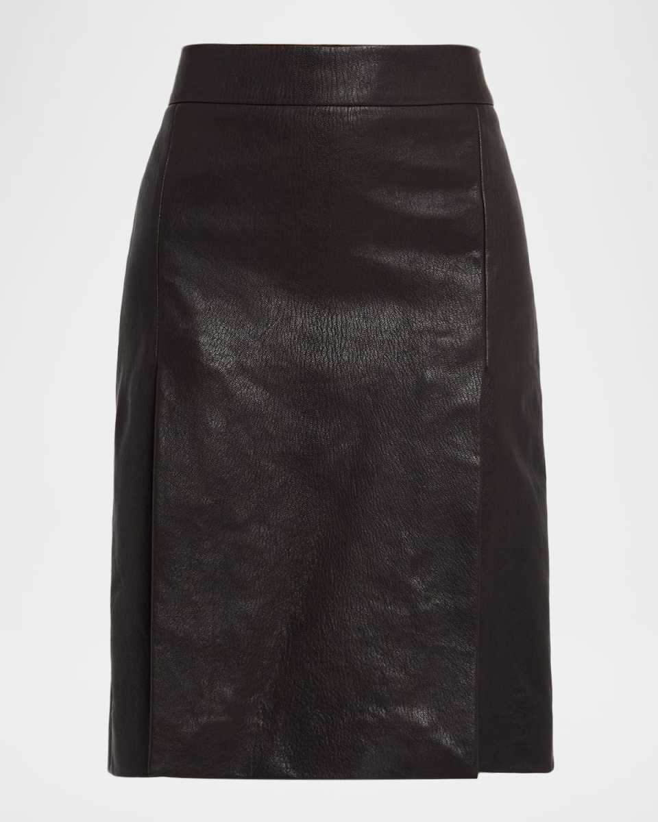 Leather Slit Skirt